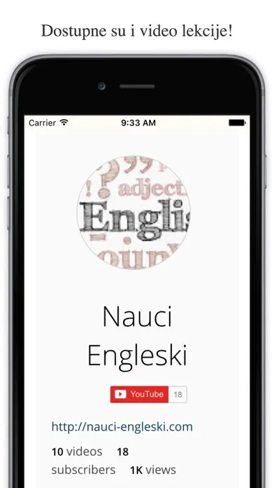 Tangkapan skrin Nauči Engleski