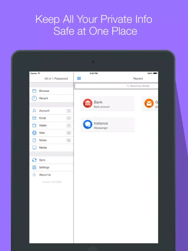 All in 1 Password Manager Lite & Secret Camera - Secure digital Wallet application to Hide Personal Data with Private Browser iPad 应用截图