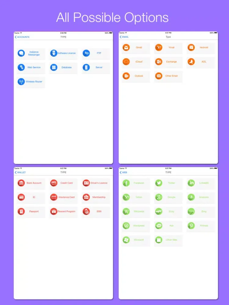 All in 1 Password Manager Lite & Secret Camera - Secure digital Wallet application to Hide Personal Data with Private Browser iPad 应用截图