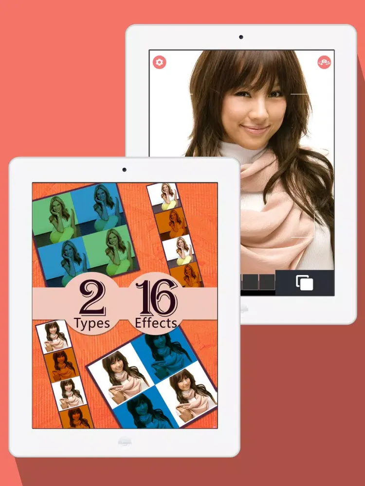 Funny Photo Booth Free - Create Awesome Square/Stripe Photo with 15 Different Filters & Share On Facebook,Twitter,Instagram iPad 应用截图
