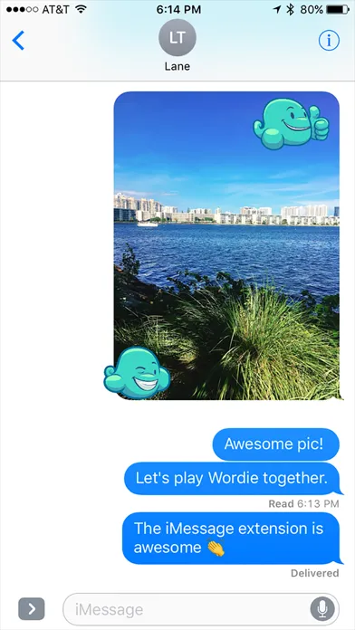ภาพหน้าจอของ Wordie Stickers