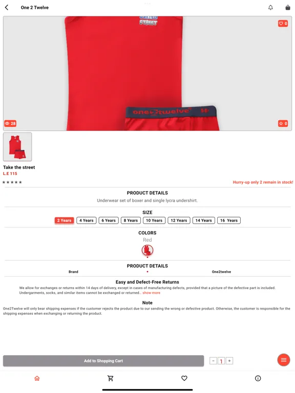 Screenshot di One2Twelve Store iPad 