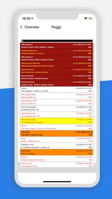 Zrzuty ekranu MobileHMI