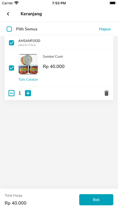 Screenshot di PLN TJSL Marketplace