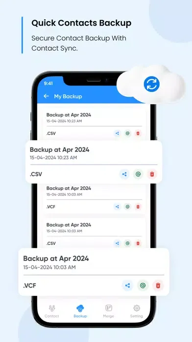 Capturas de tela do Contact Manager & Backup