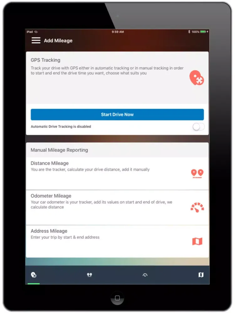 Tangkapan layar IconTK Expense & Mileage iPad 