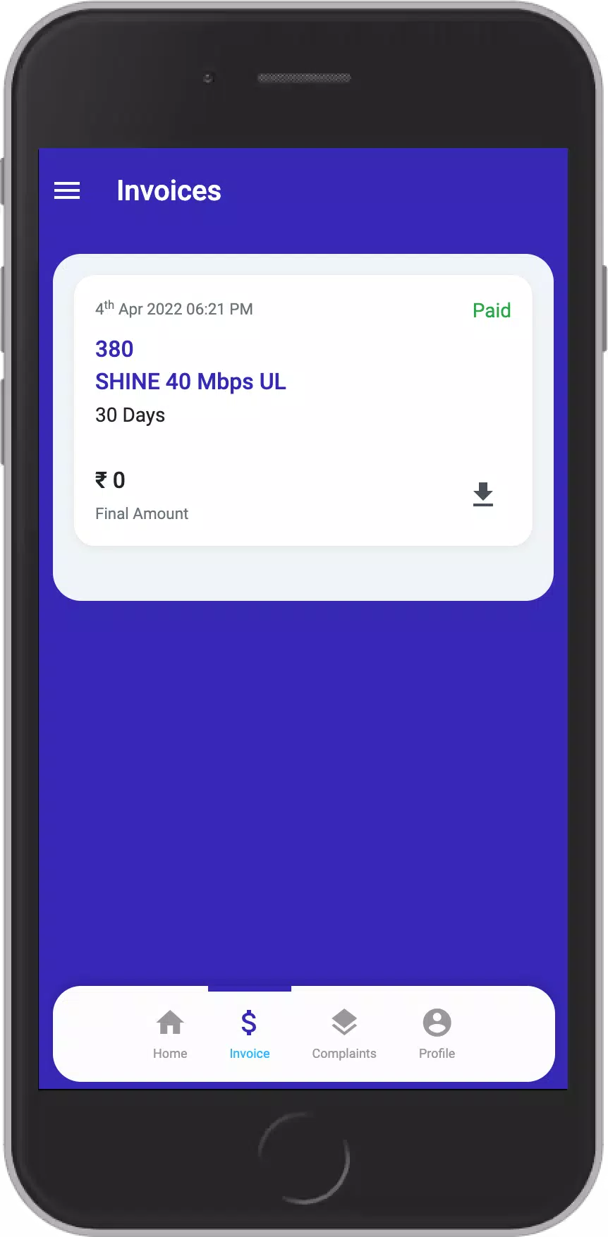 SHINE BROADBAND Screenshots