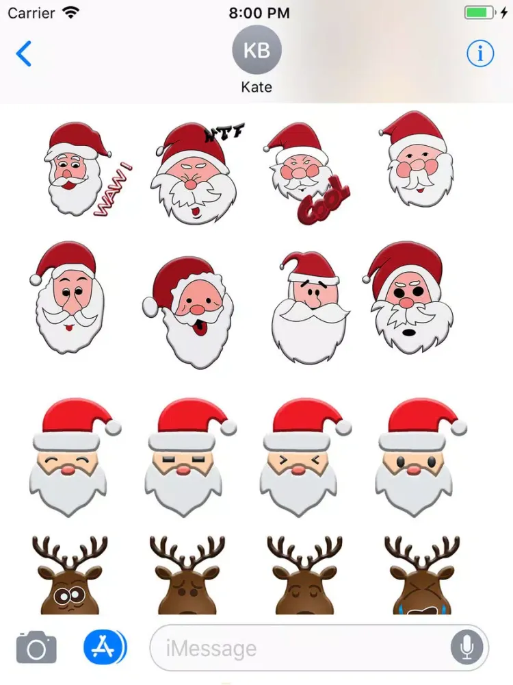 Christmas Moji & Animated Emoj iPad  Screenshots