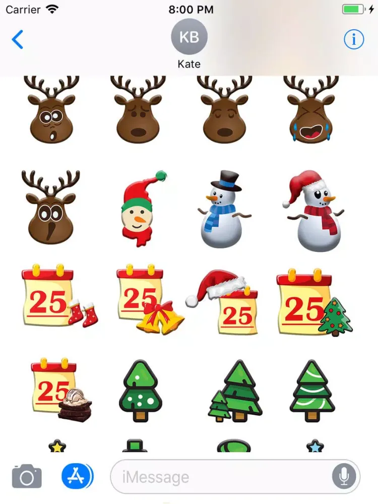Christmas Moji & Animated Emoj iPad  Screenshots