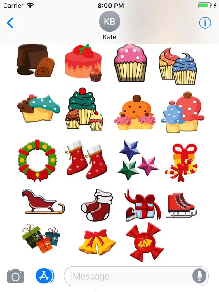 Christmas Moji & Animated Emoj iPad  Screenshots