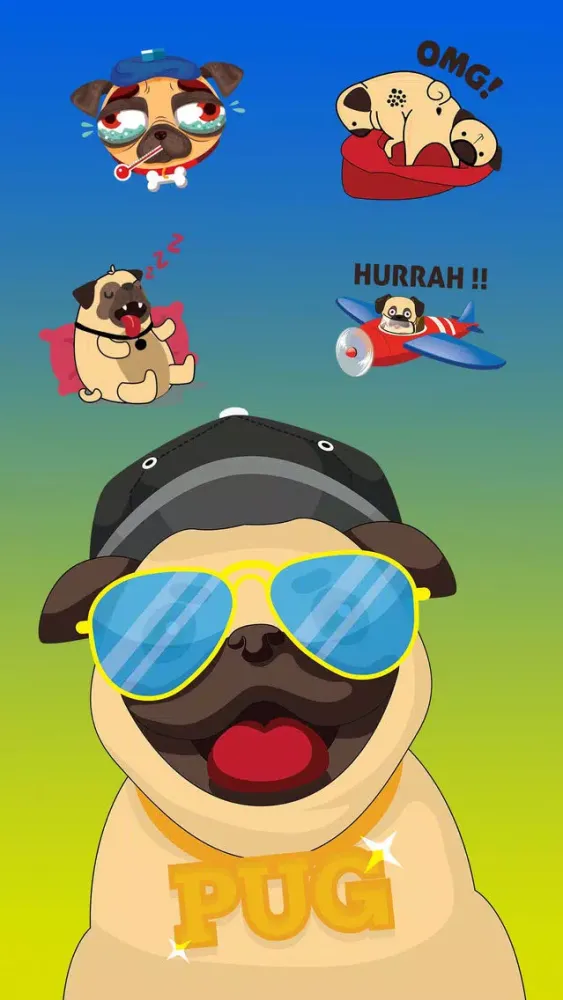 Capturas de pantalla de Biggie Pug Emoji