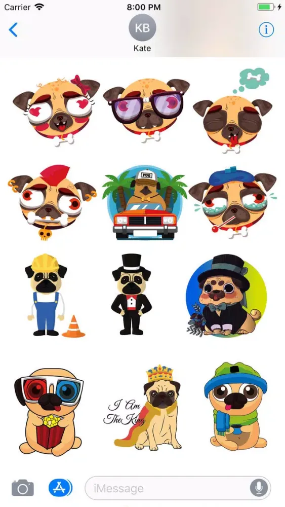 Capturas de pantalla de Biggie Pug Emoji