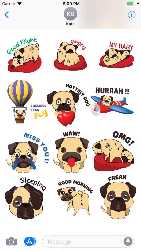 Capturas de pantalla de Biggie Pug Emoji
