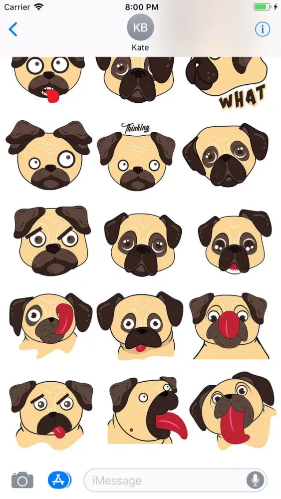 Capturas de pantalla de Biggie Pug Emoji