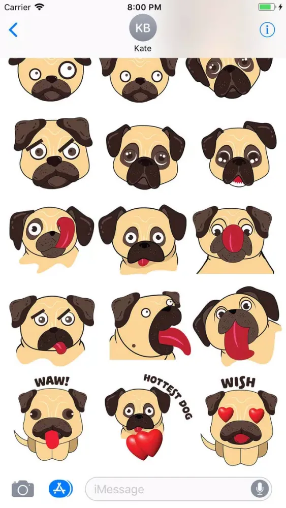 Capturas de pantalla de Biggie Pug Emoji