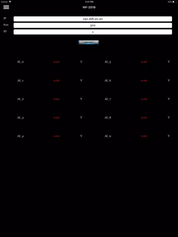 WF2000 Utility iPad  Screenshots