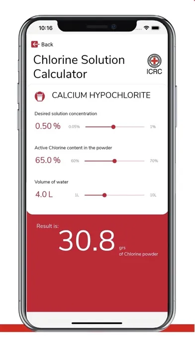 Chlorine solution calculator应用截图