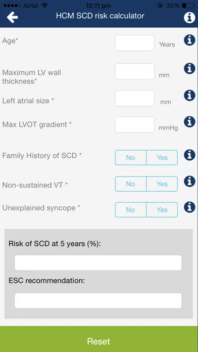 HCM SCD risk calculator应用截图