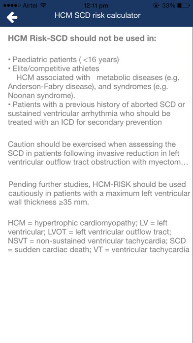 HCM SCD risk calculator应用截图