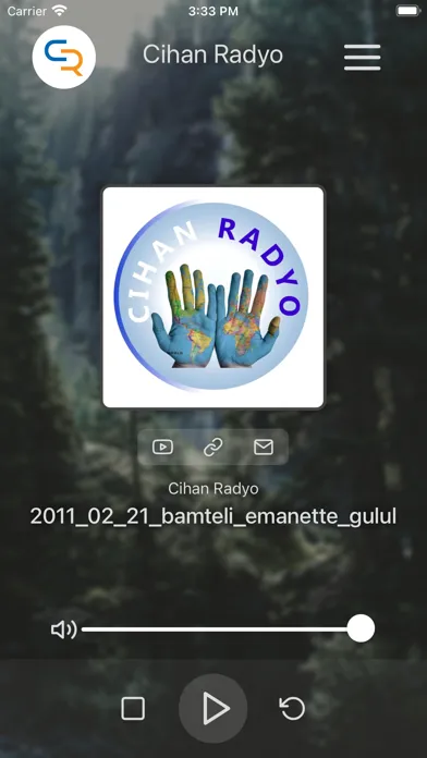 Tangkapan skrin Cihan Radyo