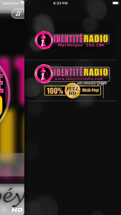 Zrzuty ekranu Identité-Radio Péyi