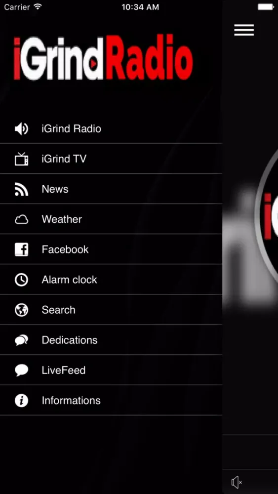 Ảnh chụp màn hình của iGrind Radio