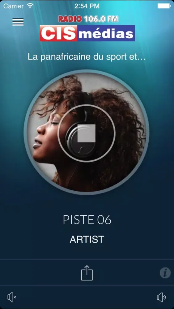 Capturas de tela do Radio CIS MÉDIAS