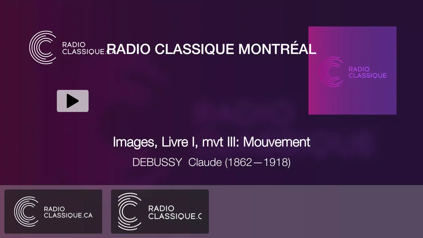 Radio Classique Montréal 스크린샷
