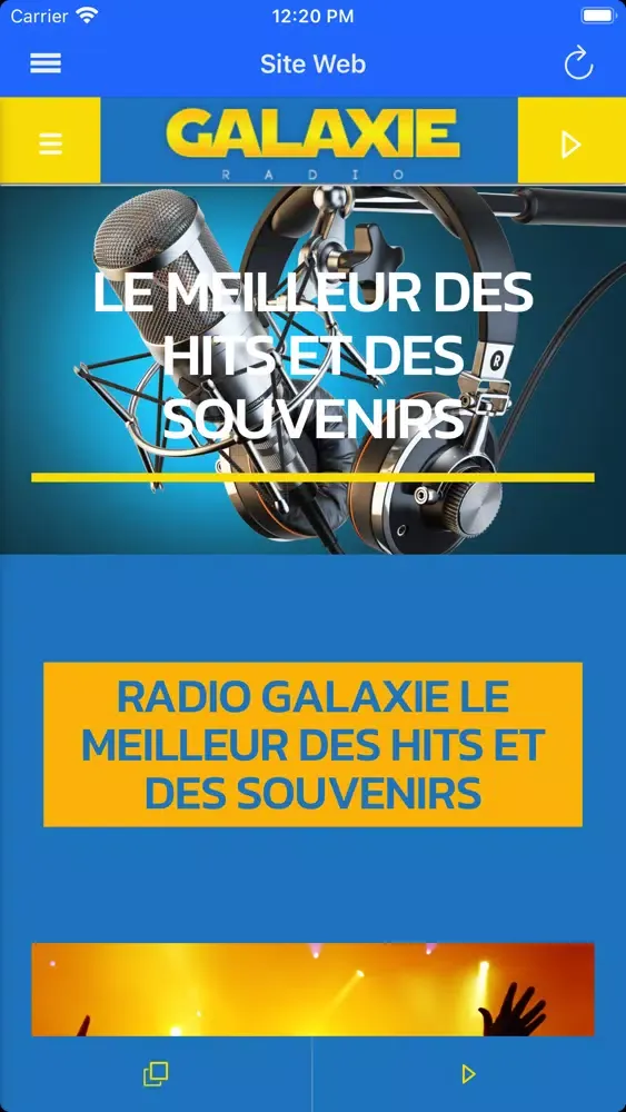 Tangkapan layar Radio Galaxie.fr