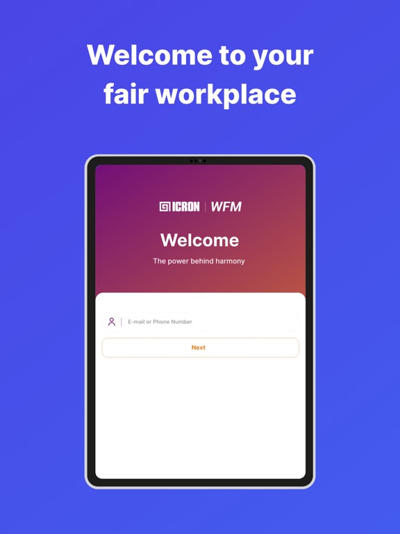 ICRON WFM iPad 应用截图