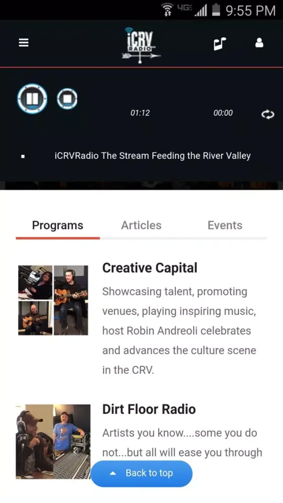 iCRVradio Ekran Görüntüleri