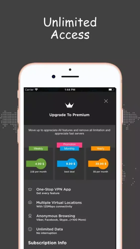 Zrzuty ekranu VPN 360 - Unlimited Proxy Pro