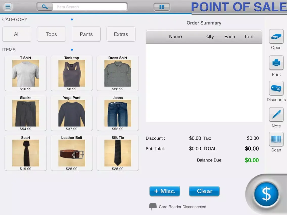 Point of Sale System iPad 應用截圖