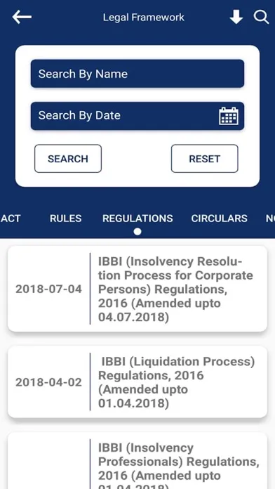 Capturas de tela do ICSI IIP
