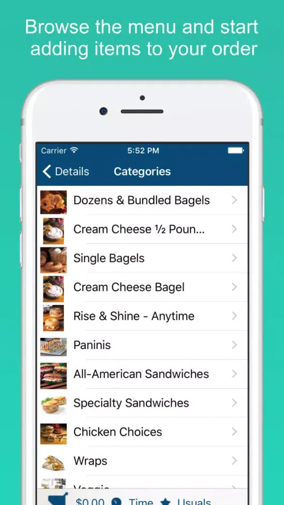 Capturas de tela do The Great American Bagel