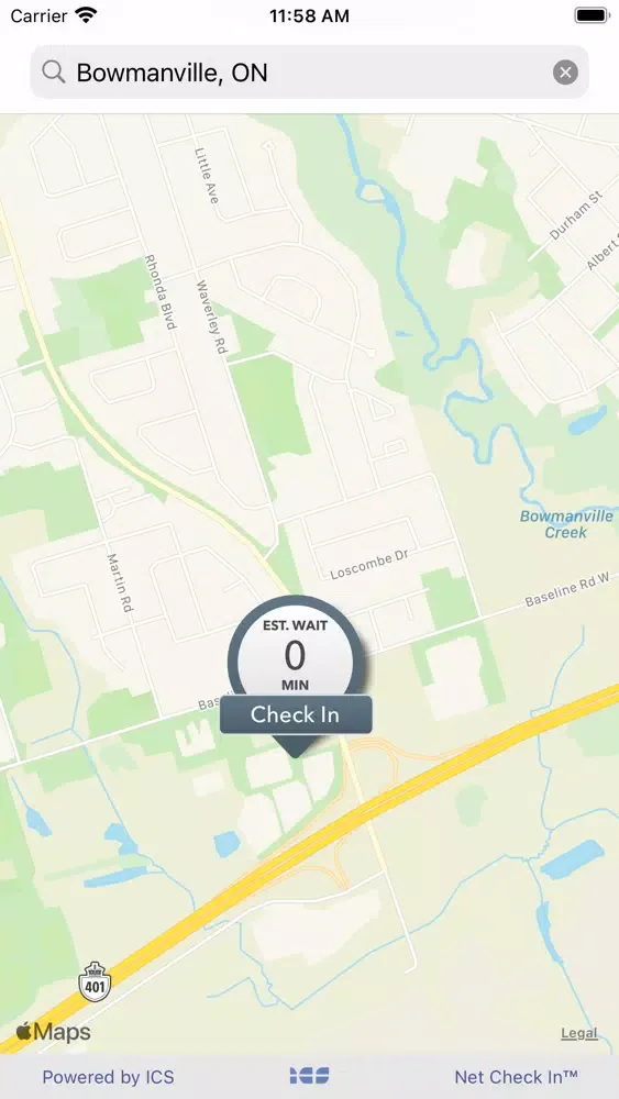 Tangkapan layar Net Check In - Clarington Kia