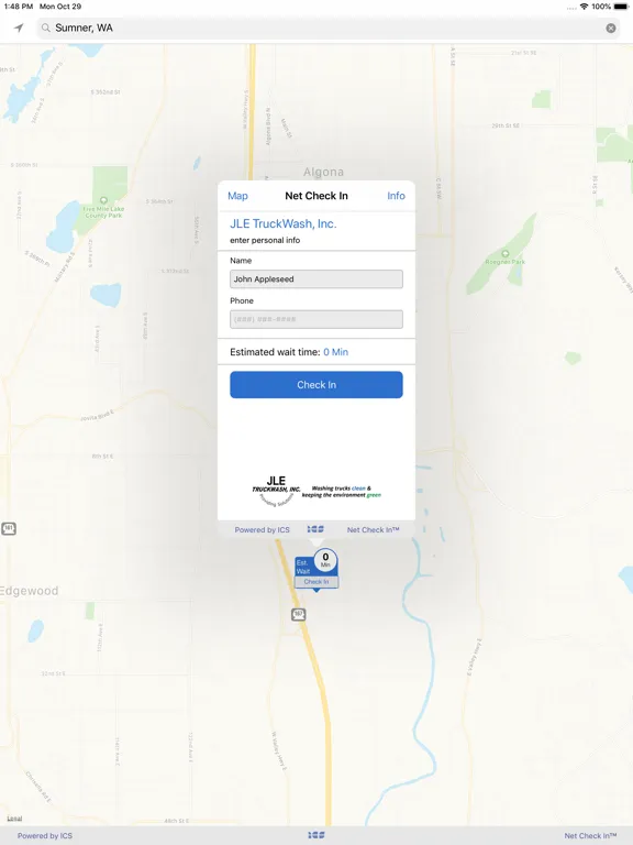 Net Check In - JLE TruckWash iPad 应用截图