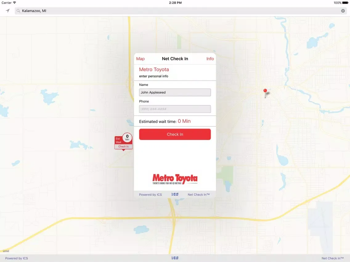 Capturas de pantalla de Net Check In - Metro Toyota iPad 