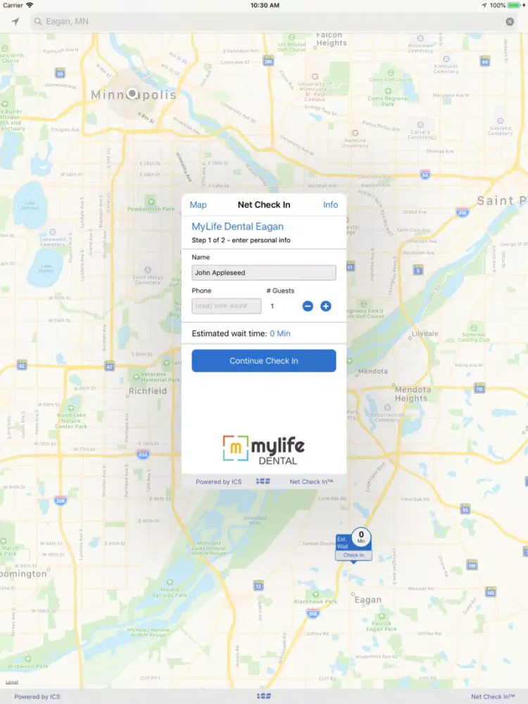 Net Check In - mylife DENTAL iPad 应用截图