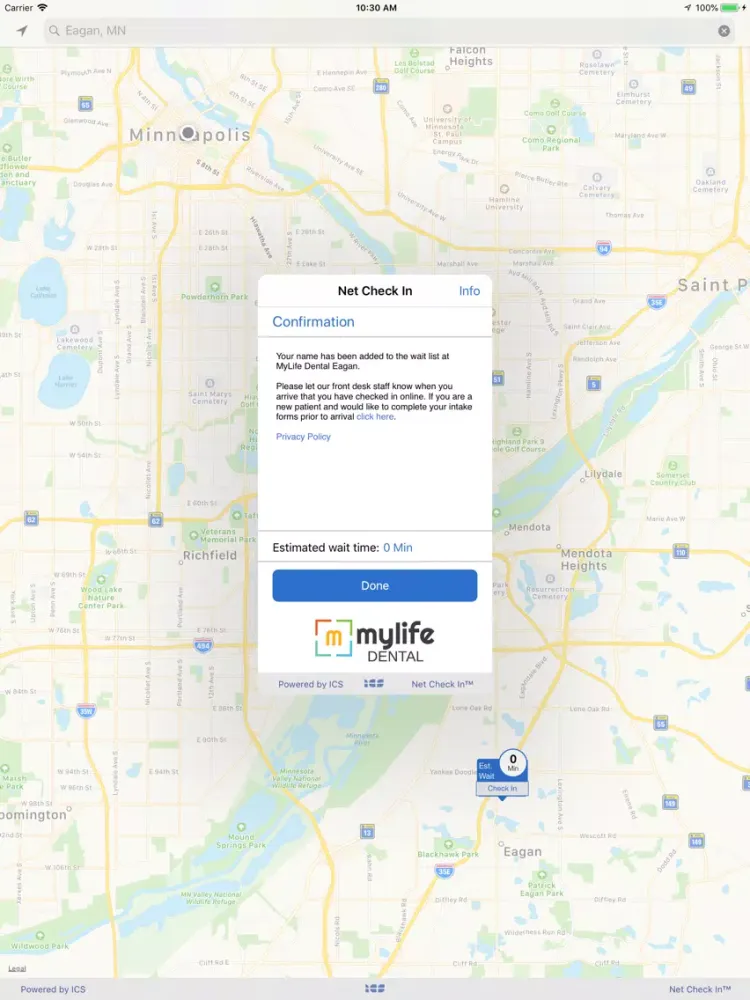 Net Check In - mylife DENTAL iPad 应用截图
