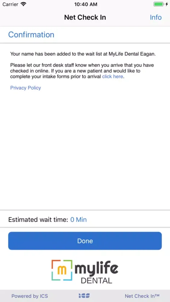 Net Check In - mylife DENTAL应用截图