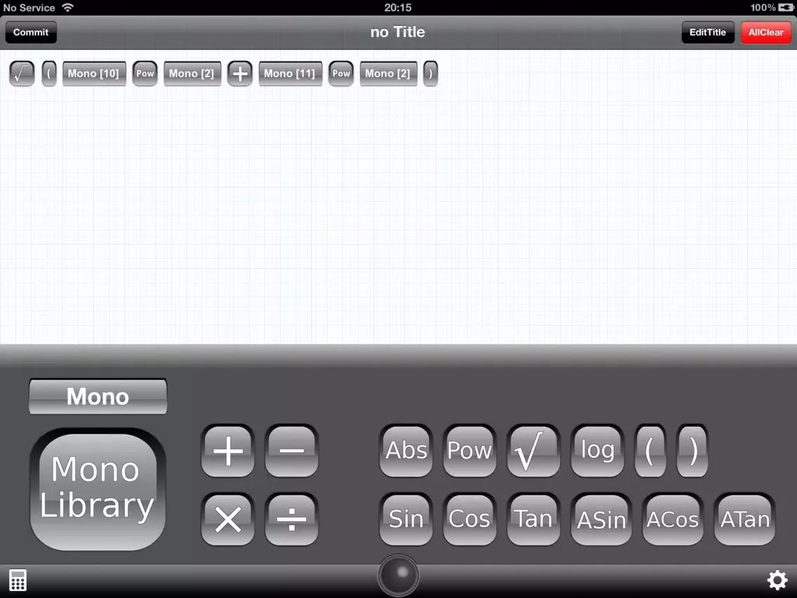 Zrzuty ekranu Mono Calculator Lite iPad 