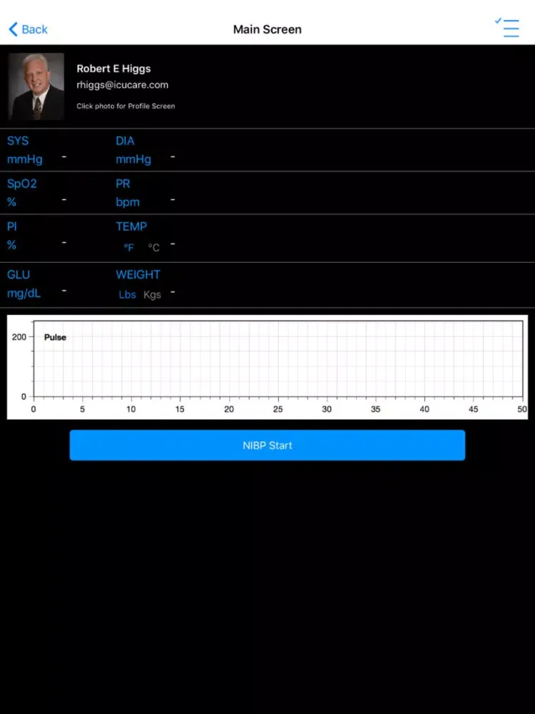 Ảnh chụp màn hình của My Health Vitals iPad 