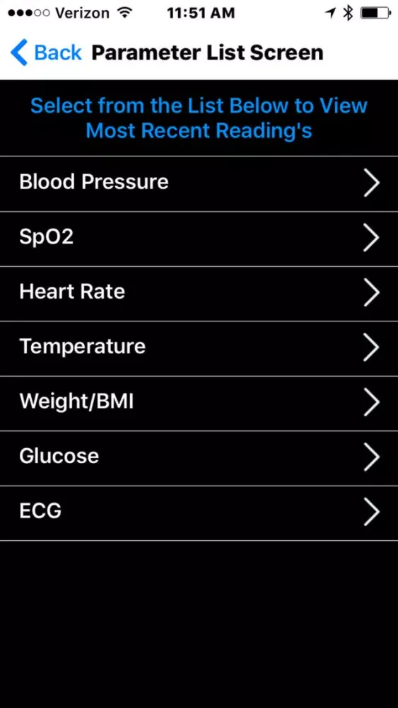 Ảnh chụp màn hình của My Health Vitals