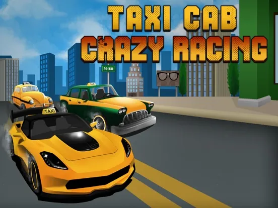 Zrzuty ekranu Taxi Cab Crazy Race 3D - City Racer Driver Rush iPad 