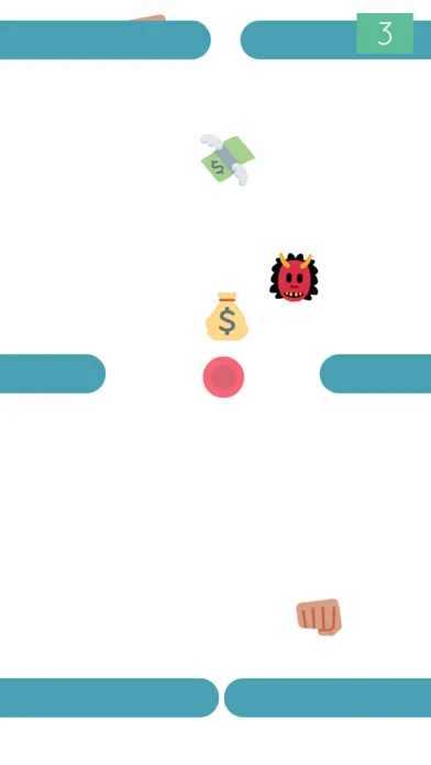 Bouncing Ball UP! - Red Dot Dodge Dash স্ক্রিনশট