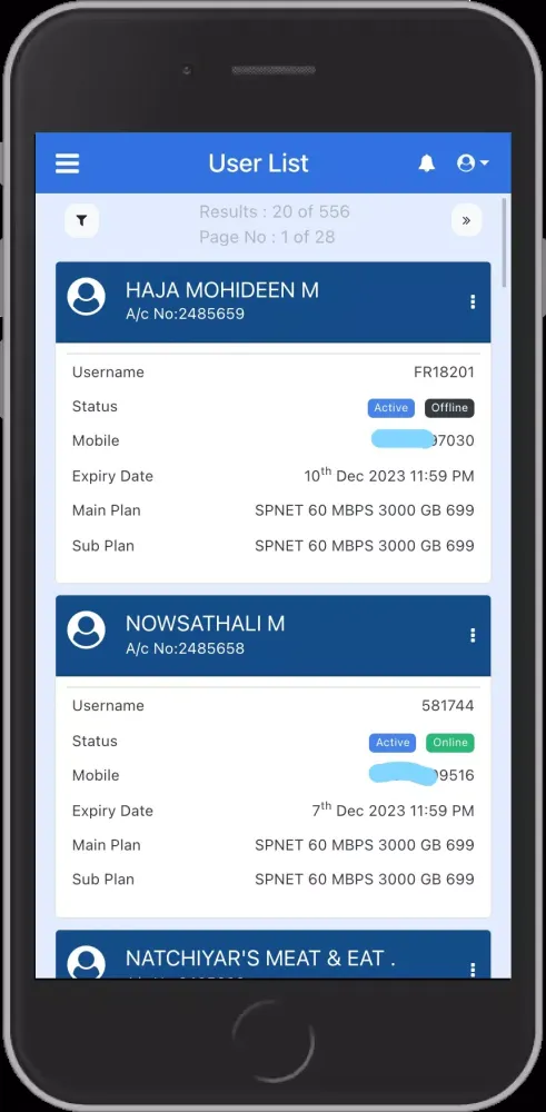 Capturas de tela do Cybronet Employee App