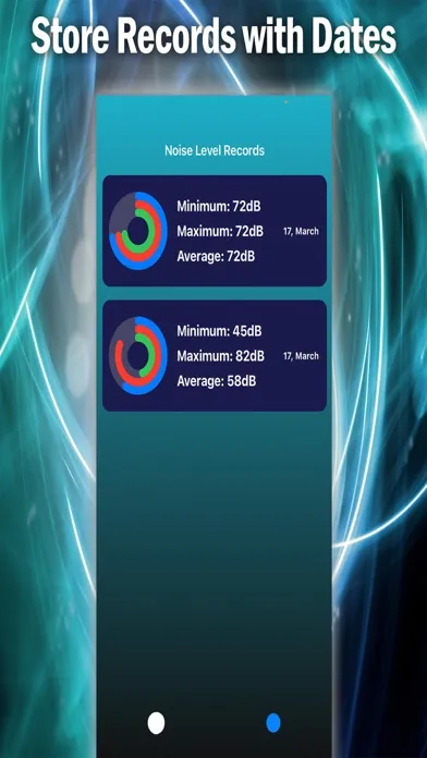 Capturas de tela do mySoundAnalyzer - Decibel Tool