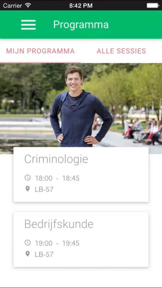 Erasmus Bachelor Open Day Screenshots