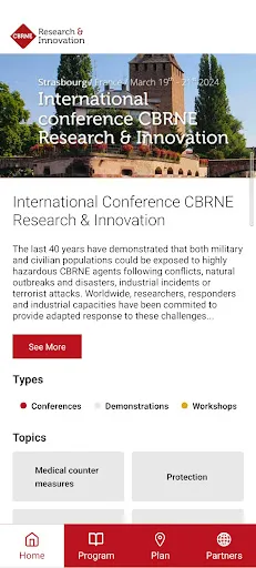 Capturas de pantalla de CBRNE R&I Conference